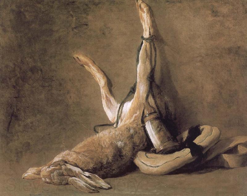 Jean Baptiste Simeon Chardin Hare and hunting with tinderbox Spain oil painting art
